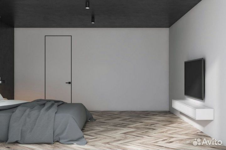 Двери межкомнатные скрытые под покраску, отделку