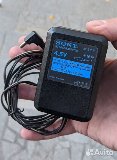 Блок питания Sony AC-E455A, DC 4.5V, 500mA
