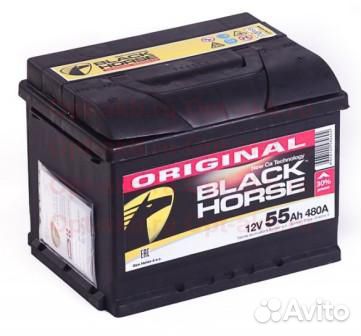 Автомобильный аккумулятор black horse 55L акб
