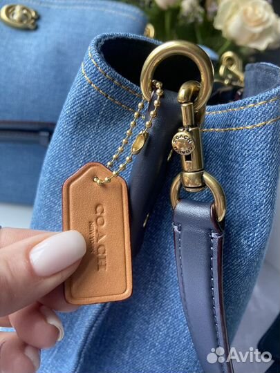 Сумка Coach Willow Bucket джинсовая новая