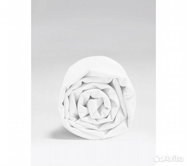 Простынь GoodNight Сатин 200х200х20 Белый на резин