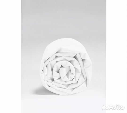 Простынь GoodNight Сатин 200х200х20 Белый на резин