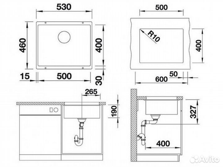 Мойка кухонная Blanco 525995 черная