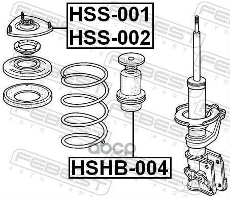 Опора переднего амортизатора левая HSS002 Febest