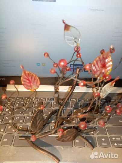 Инстоляция Куст. Метал, стекло + свеча в подарок