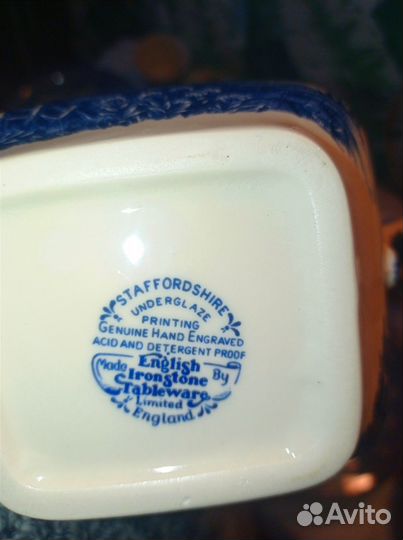 Английский винтажный фаянсовый столовый сервиз