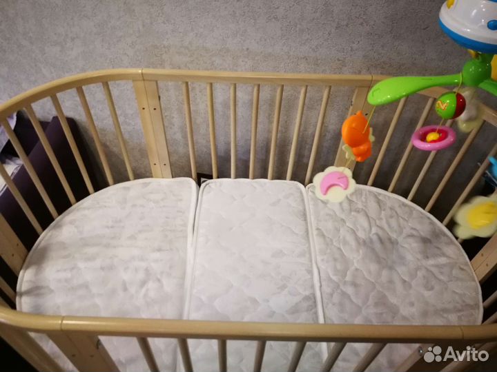 Детская кровать трансформер 13 в 1 с маятником