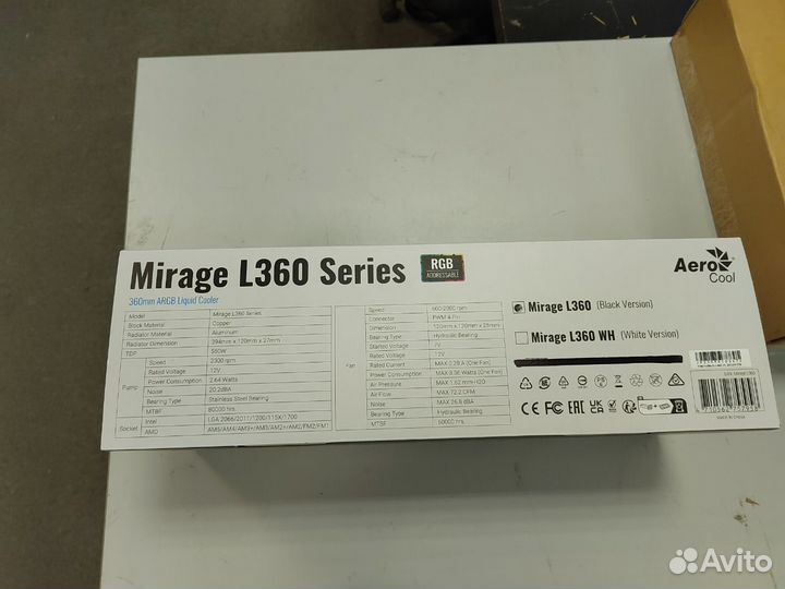 Система водяного охлаждения Aerocool Mirage L360