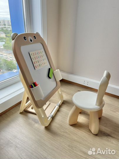 Мольберт детский для рисования со стульчиком