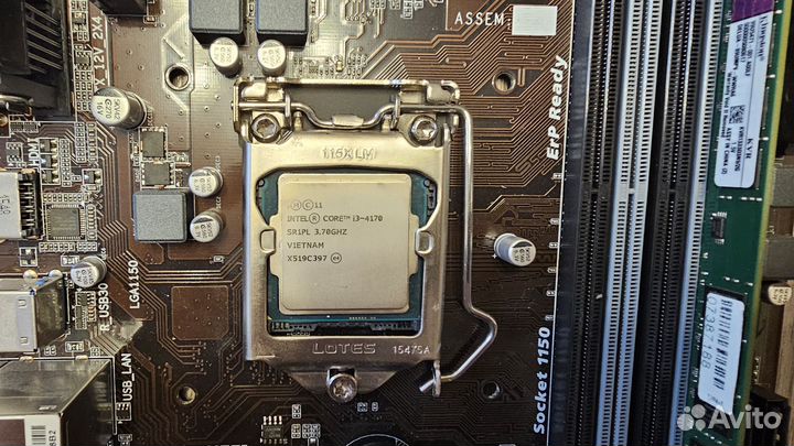 Gigabyte GA-B85M-DS3H-A +intel core i3 4170+8gbозу