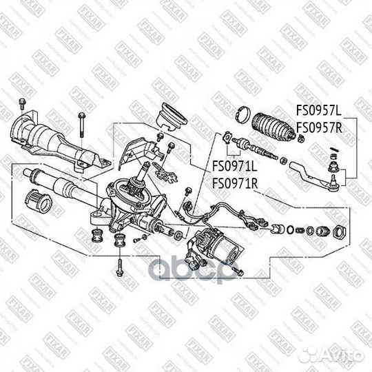 Нак.рул.тяги лев.honda civic 06 FS0957L fixar