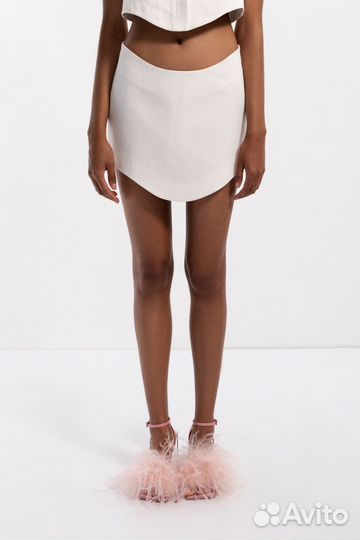 Lime мини юбка белая xs