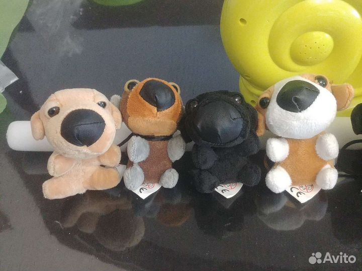 Плюшевые собачки-брелоки