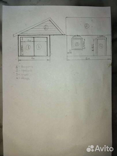 Сруб гаража 6х4