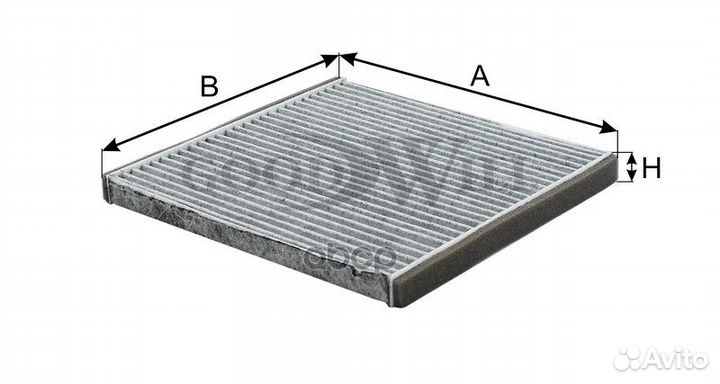 Фильтр салона угольный AG170CFC AG170CFC Goodwill