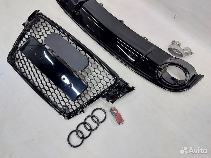 Решетка + Диффузор рс4 стиль audi