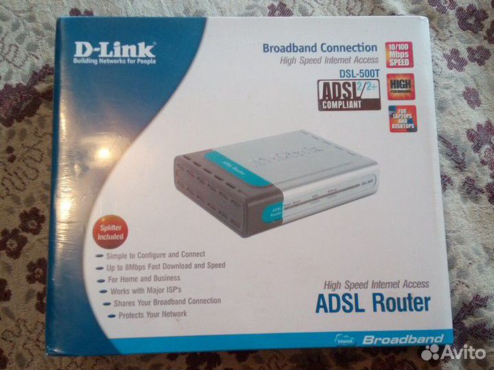 Adsl роутер D-link DSL-500T новый
