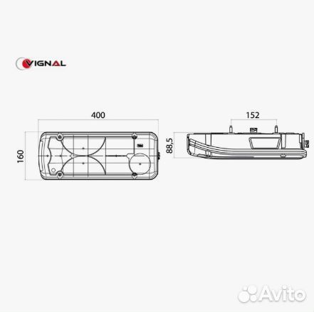 Оригинальный задний фонарь MAN vignal 156200