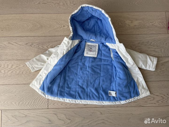 Куртка-дождевик для девочки утепленная размер 86