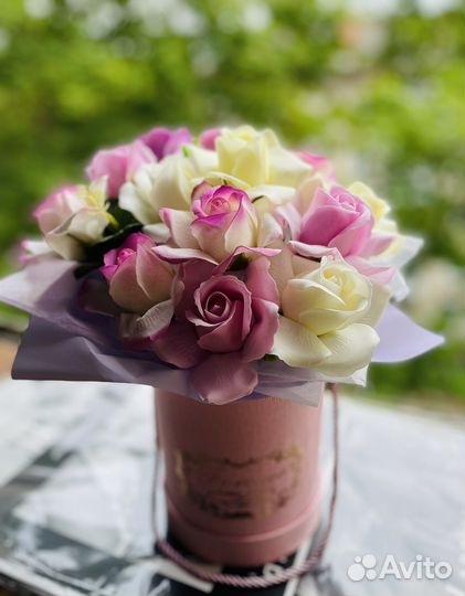 Розы из вспенненого мыла