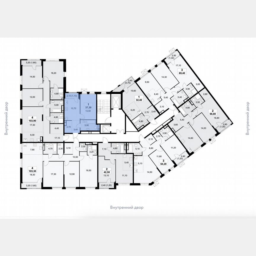 1-к. квартира, 37,3 м², 12/16 эт.