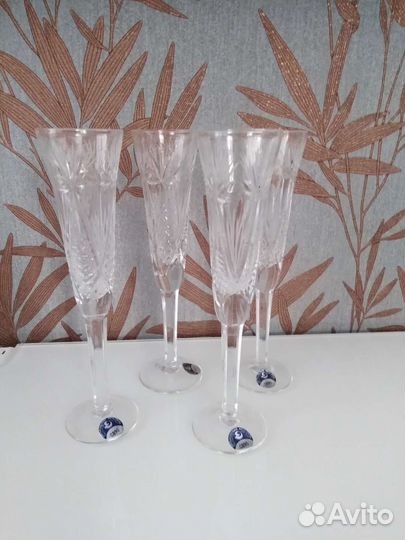 Хрустальные фужеры-рюмки 12 штук