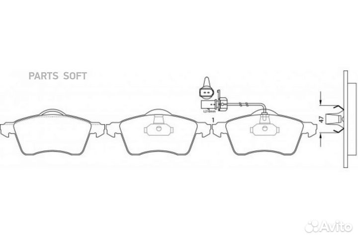 Nibk PN0108W Колодки VW transporter 2.5 1998 - 200