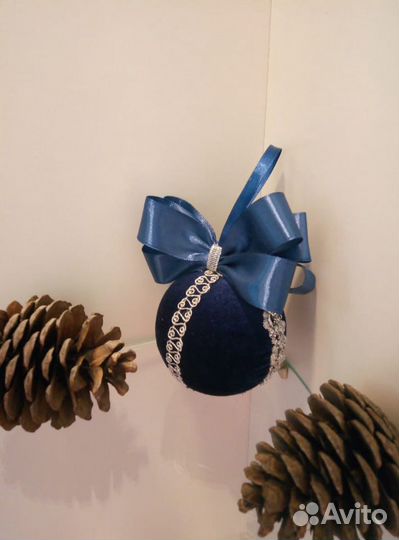 Набор шаров из бархата(ручная работа)