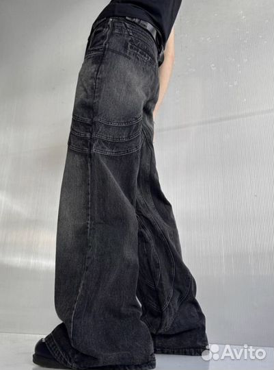 Джинсы No Faith Studios Black 23SS Jeans