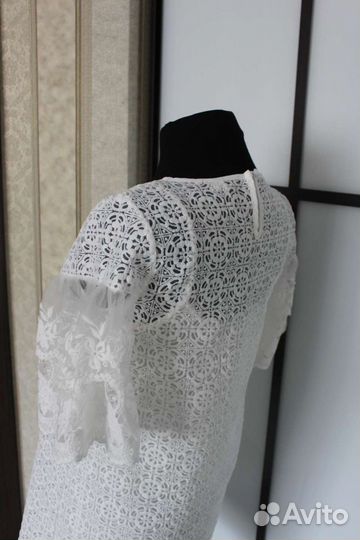 Платье белое мини