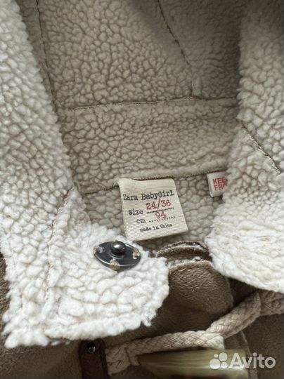Дубленка zara детская