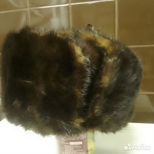 Норковая шапка мужская ушанка