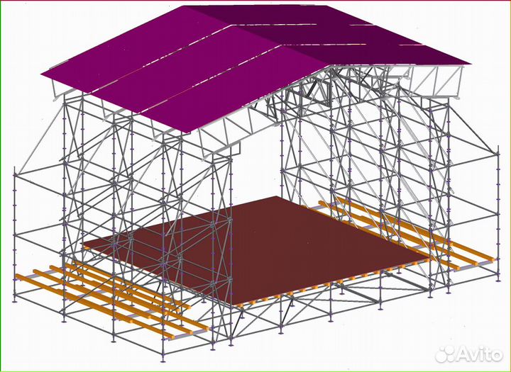 Строительные леса- подиумы, сцены, траверсы Layher