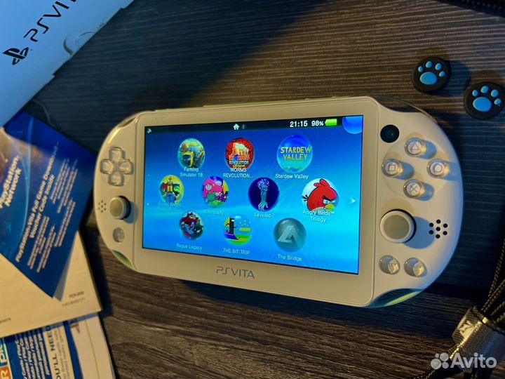 Sony PS Vita Slim Light Blue 128gb 7500 игр набор