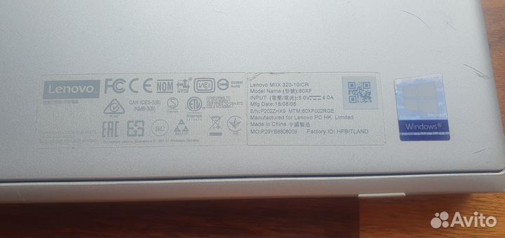 Lenovo miix 320-10ICR