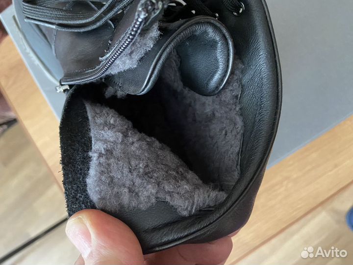Мужские зимние ботинки с мехом натуральная кожа