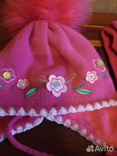 Шапка, шарф, р.48/50, Польша, штаны Р.104