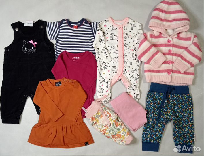 Вещи пакетом на девочку, размер 50/56