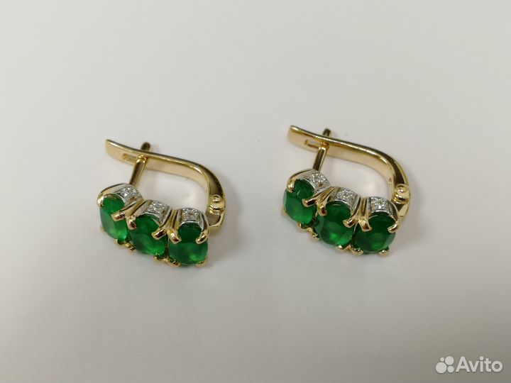 Серьги золотые новые 4,25 гр (D8)