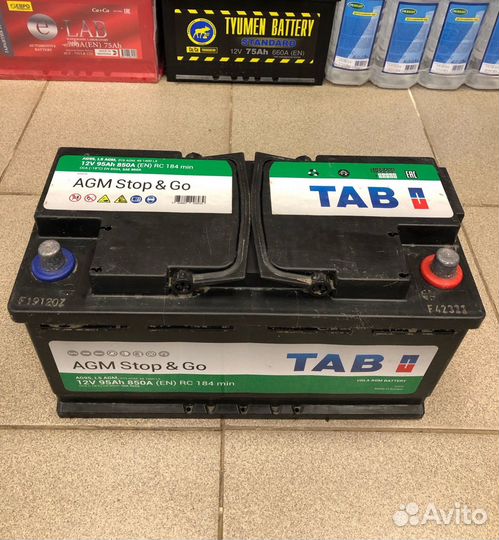 Аккумулятор TAB AGM Start-Stop 95 о/п