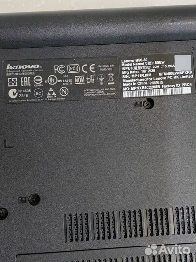 Ноутбук Lenovo b50-80 80ew