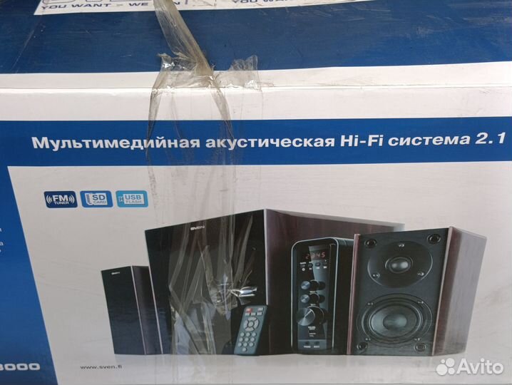 Мультимедийная акустическая hi fi система 2.1 sven