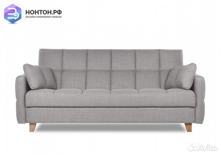 Диван книжка Ригдом светло-серый