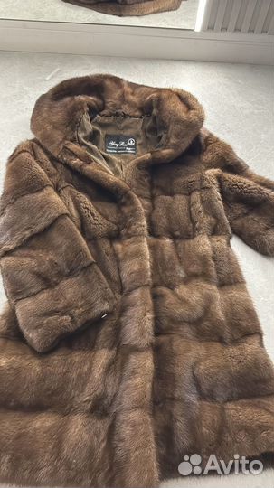 Шуба норковая с капюшоном 42 44