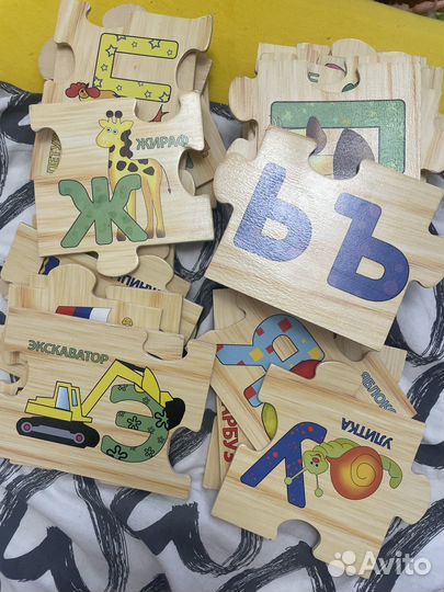 Алфавит пазл деревянный