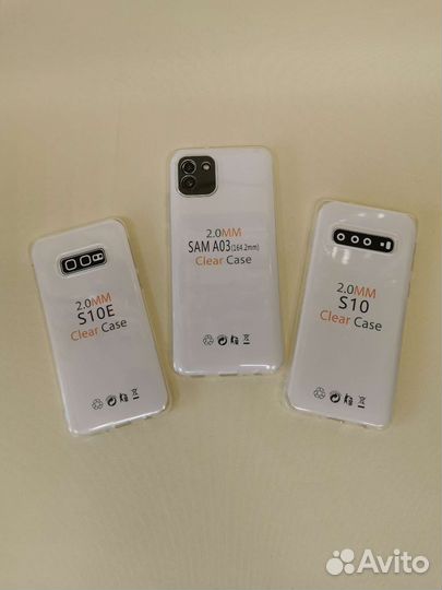 Силиконовые прозрачные чехлы для Samsung