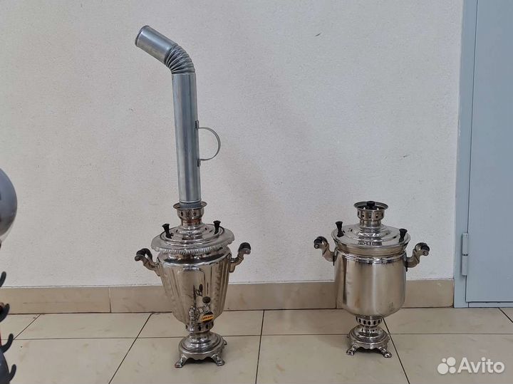 Самовар рюмка на дровах медный 