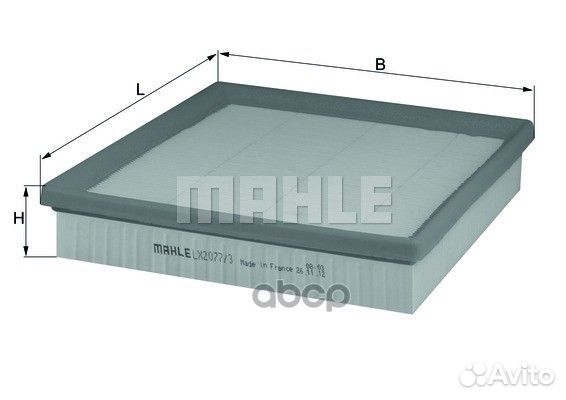 Фильтр воздушный lx2077/3 Mahle/Knecht