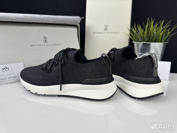 Текстильные мужские кроссовки Brunello Cucinelli