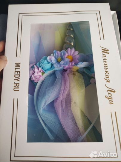 Ободок Единорожка с фатой новый Маленькая Леди